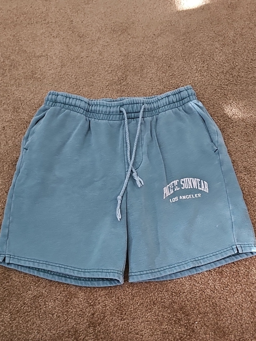 Pacific Sunwear Light Blue Los Angeles Drawstring Shorts